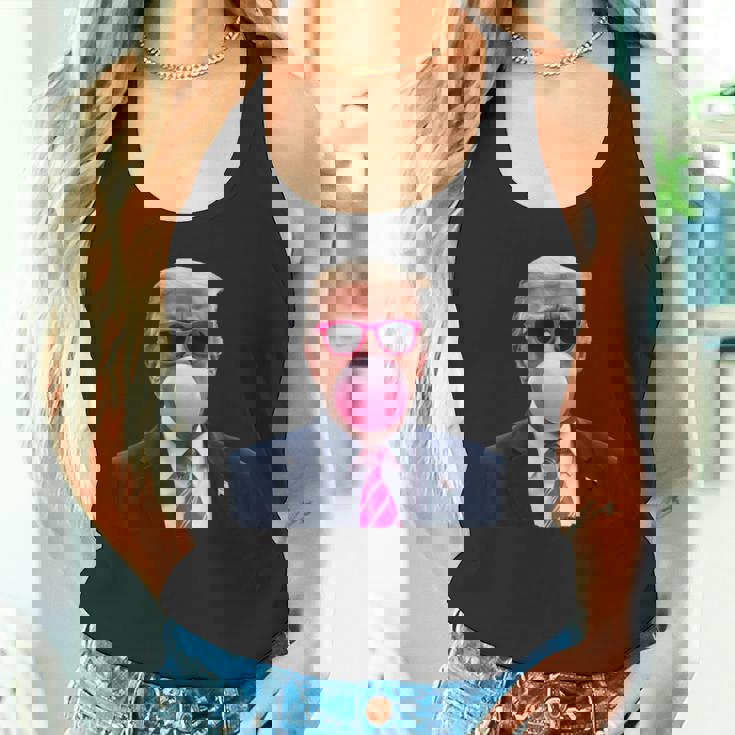 Pop Trump Pink Bubble Gumintage Trump Pink Glasses タンクトップ