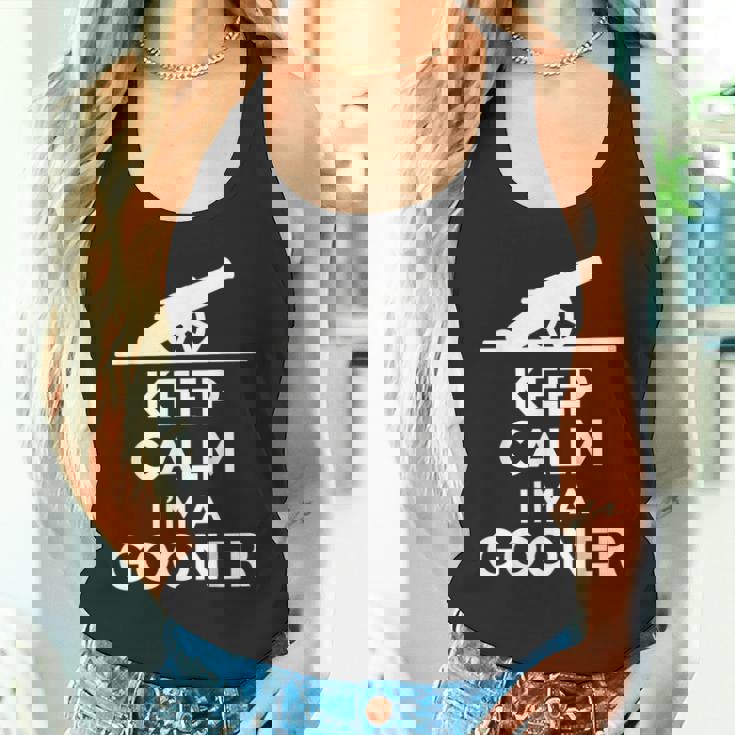 Gooner フットボールファン Keep Calm Gooner アーセナルギフト タンクトップ