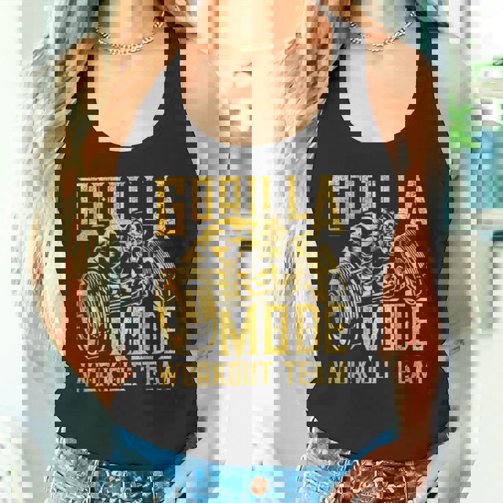 Gorilla Mode ワークアウト チーム ダンベル ビースト ジム フィットネス ゴールド タンクトップ