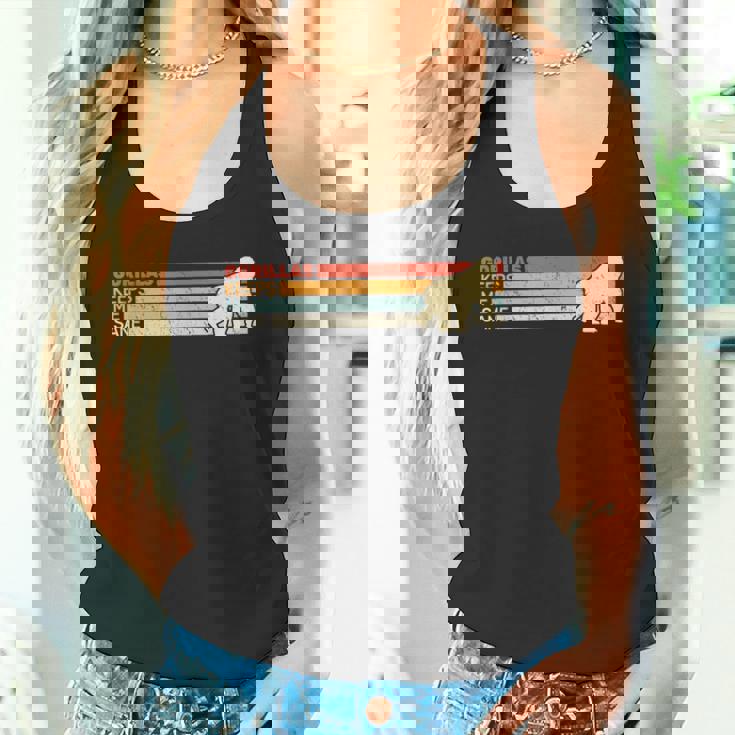 Gorillas Keep Meane Animal レディース ゴリラ ヴィンテージ 男性用 タンクトップ