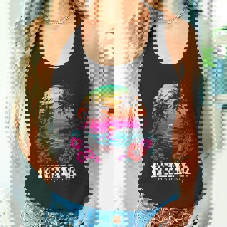 Haleiwa ハワイ ハワイアン ハイビスカス 花 サーファー お土産 タンクトップ