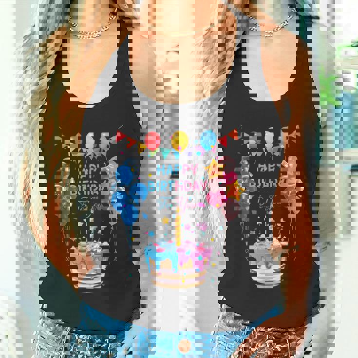 Happy Birthday To You ケーキとバルーンパーティー タンクトップ