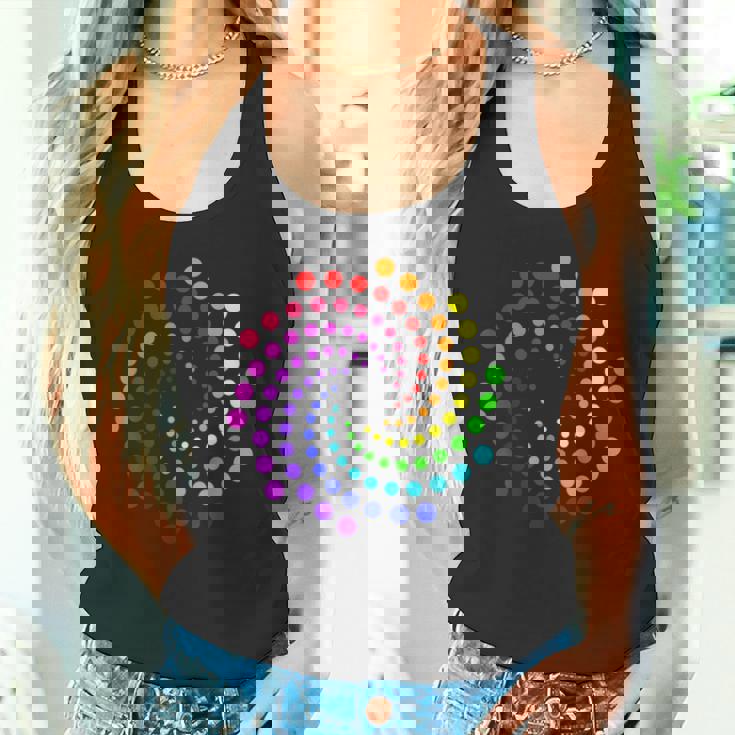 Happy Dot Day キッズ レインボー 水玉 スパイラル タンクトップ