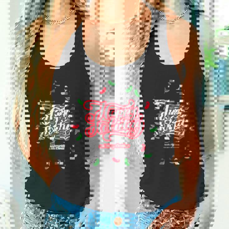 Happy Holiday And Merry Christmas Quote Festive Greetings タンクトップ