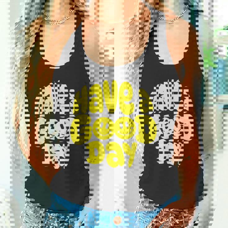 Have A Good Day レトロ ハッピーフェイス 90年代 スマイルフェイス 美学 タンクトップ