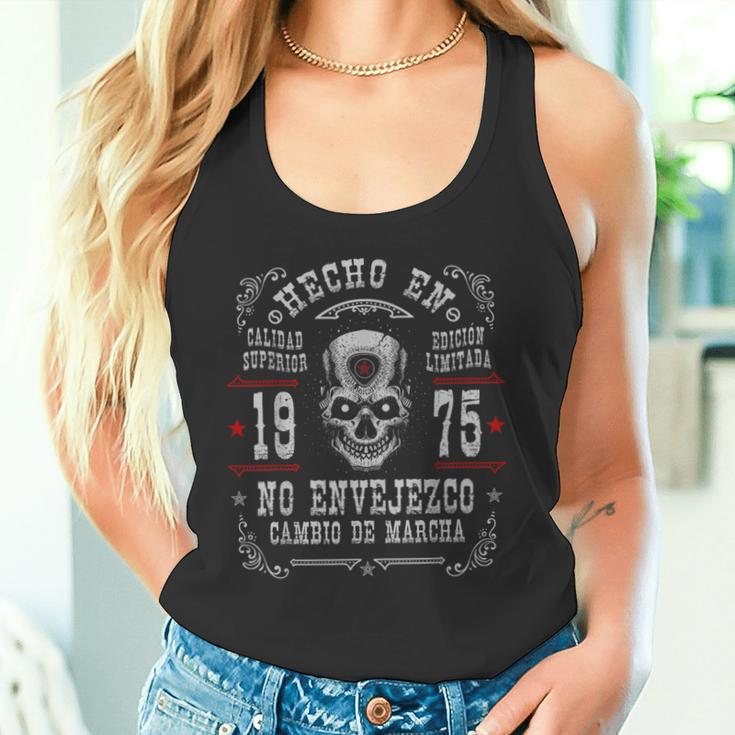 Hecho En 1975 50 Años Cumpleaños Moto Biker Hombre Motero Camiseta sin ...