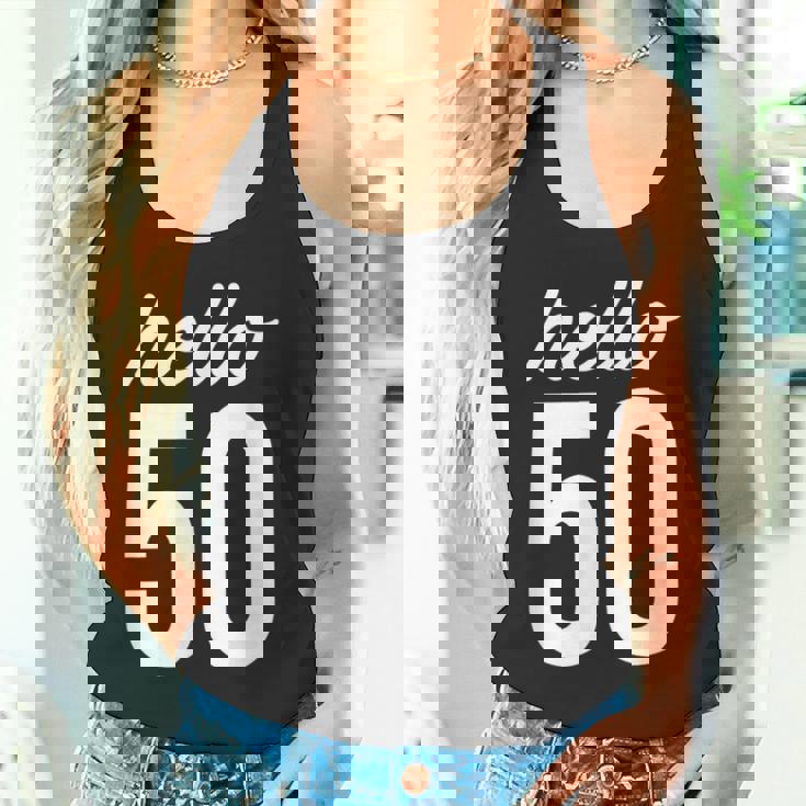 Hello 50 Birthday Bday 50歳の誕生日 50歳 タンクトップ