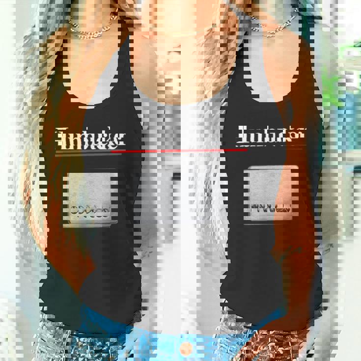 Humbucker ハムバッカー、クールなギタリストのギフト ギターピックアップグラフィック タンクトップ