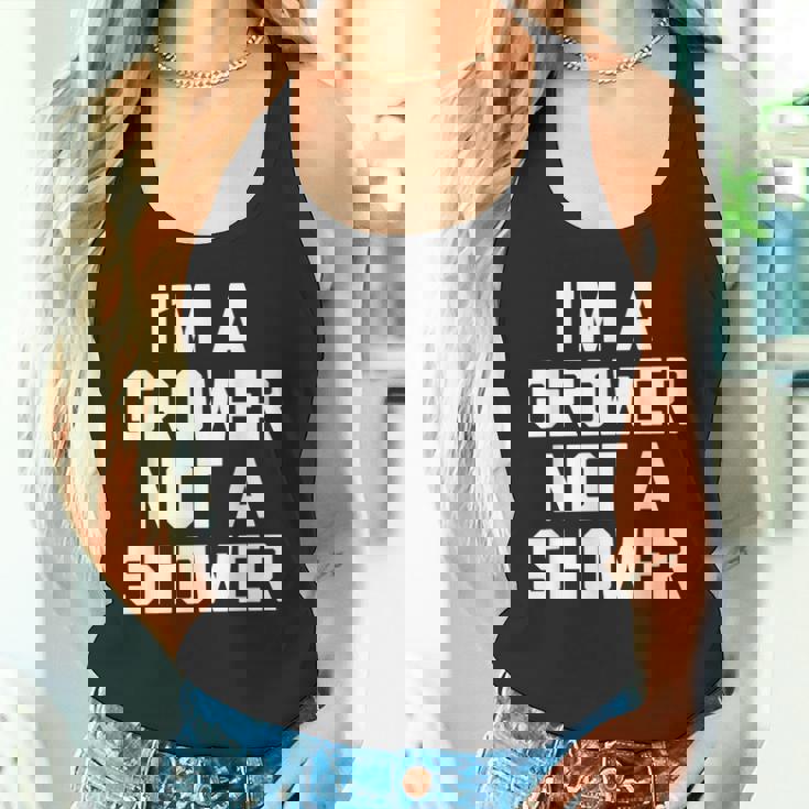 I'm A Grower Not Ahower 面白い言葉 皮肉な男 男性 タンクトップ