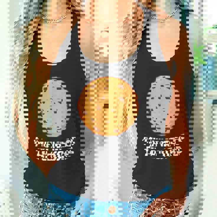 I'm Just Here For The Cookie 面白いチョコレートチップクッキー タンクトップ