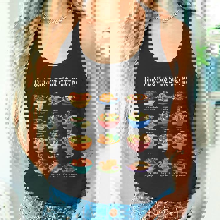 I'm Just Here For The Filipino Food トラディショナルピノイフード タンクトップ