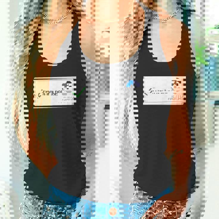 I'm Not A Robot Web Internet Quiz Question タンクトップ