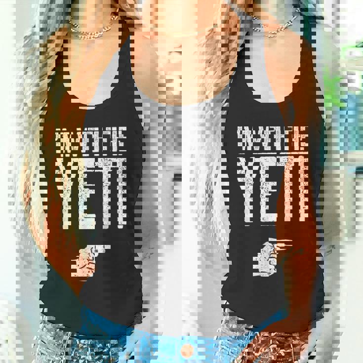 I'm With The Yeti お揃いのyetiコスチュームシャツ タンクトップ