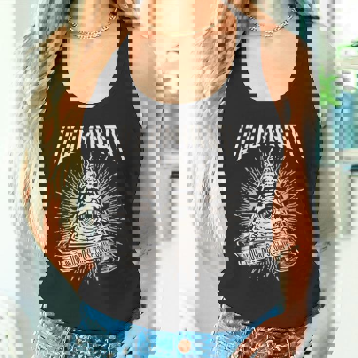 Illuminati New World Order イルミナティ新世界秩序デザイン、プロビデンスの目 タンクトップ