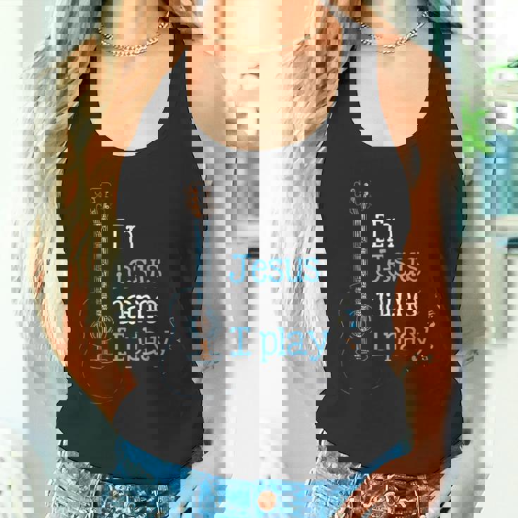 In Jesus ネームi Play ギター クリスチャン ヴィンテージギタープレーヤー タンクトップ