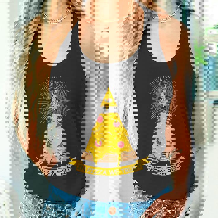 In Pizza We Trust イルミナティピザ タンクトップ