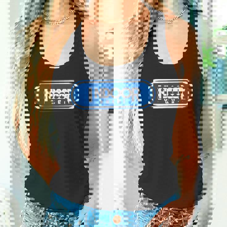 Indoor インドア【変なデザイン屋さん】ブランド ロゴ パロディ 面白い タンクトップ