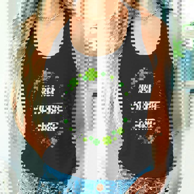 Irish You Were Nakedt Patrick's Day アイルランドのお祝い タンクトップ