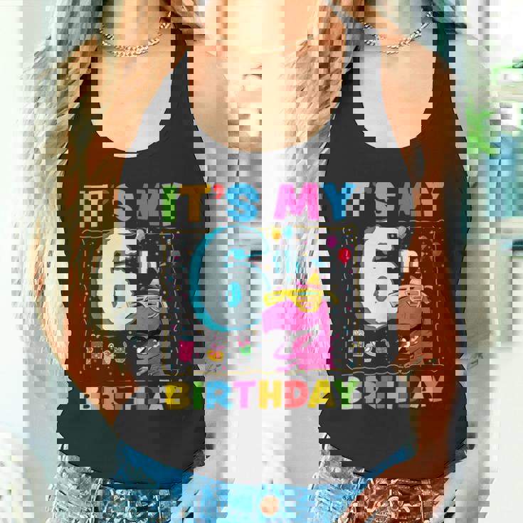 It's My 6Th Birthday Happy 6Ix Year T-Rex 恐竜 面白い タンクトップ