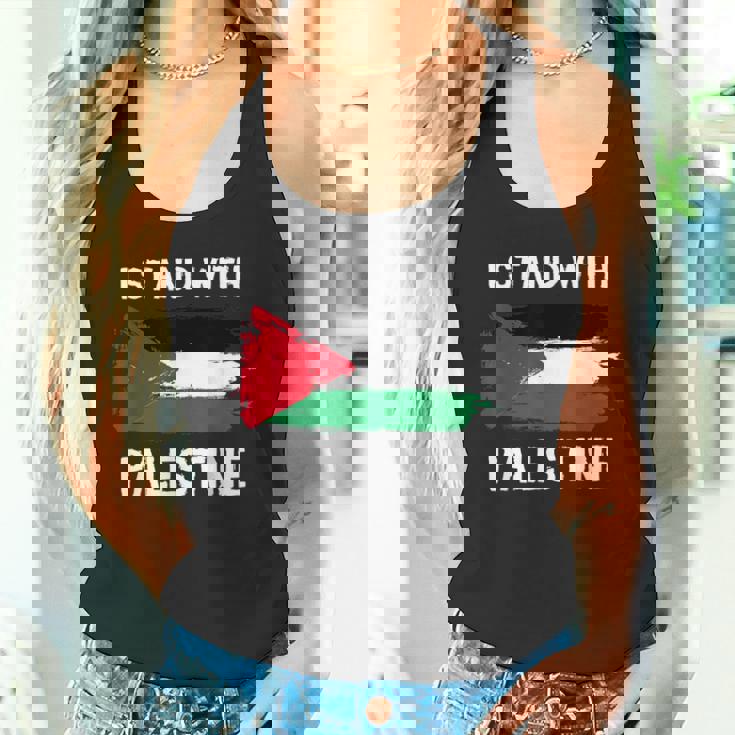 Itand With Palestine ペンダント フリーガザエルサレムモスク タンクトップ