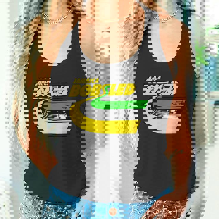 Jamaica Bobsled レトロなボブスレー チーム ジャマイカの国旗 タンクトップ