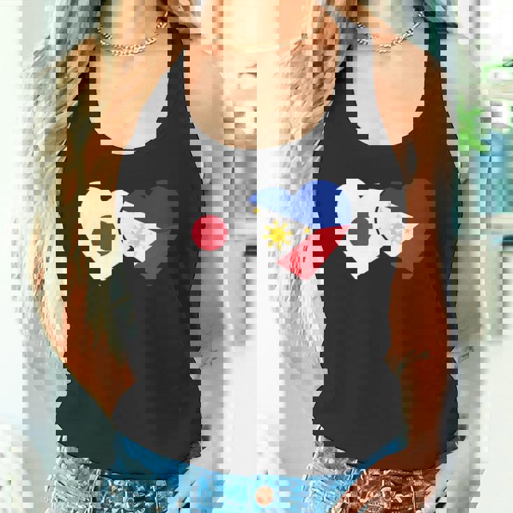 Japanese Flag Phillipinesフィリピンの遺産 フィリピンのルーツ 日本の国旗 フィリピンの国旗 タンクトップ