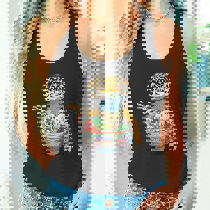 Japanese Kawaii Ramen Reptile Leopard Gecko ヒョウモントカゲモドキ タンクトップ