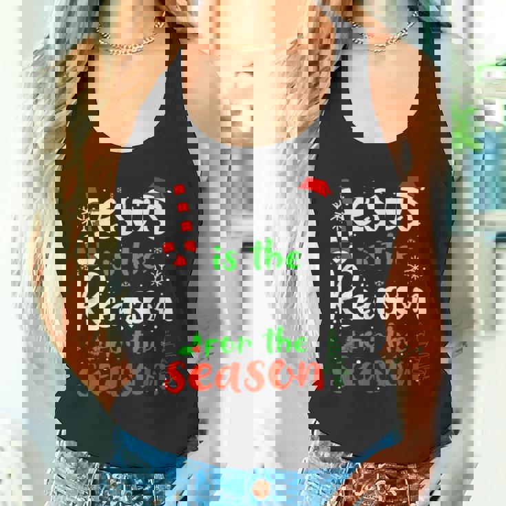 Jesus Is The Reason For Theeason クリスマス 神の信仰 タンクトップ