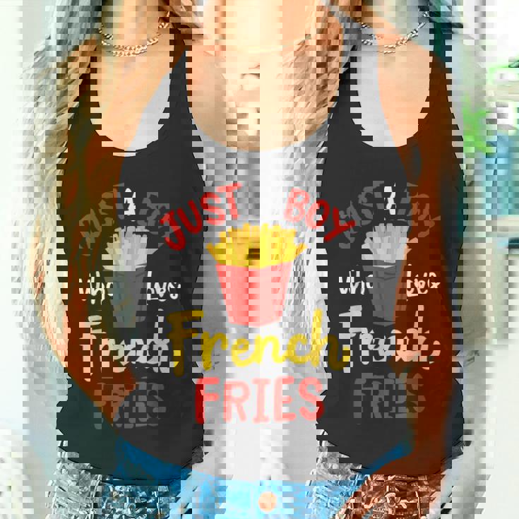 Just A Boy Who Loves French Fries フライドポテト じゃがいも ヴィーガン タンクトップ