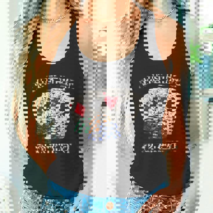 Im Just Here For The Pot ポーカーダイス カジノカード タンクトップ