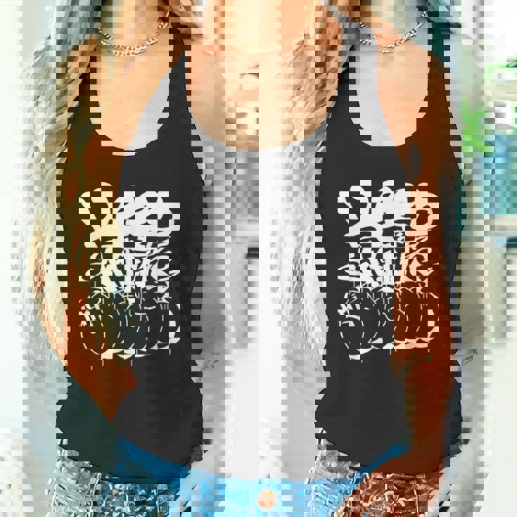 Keep Writing My Name ホワイト グラフィティ タギング 爆撃シャツ タンクトップ