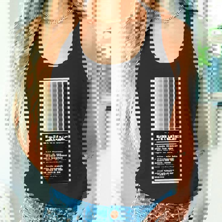 Kenko 写真用語「ラチチュード」［前面デザイン］ タンクトップ