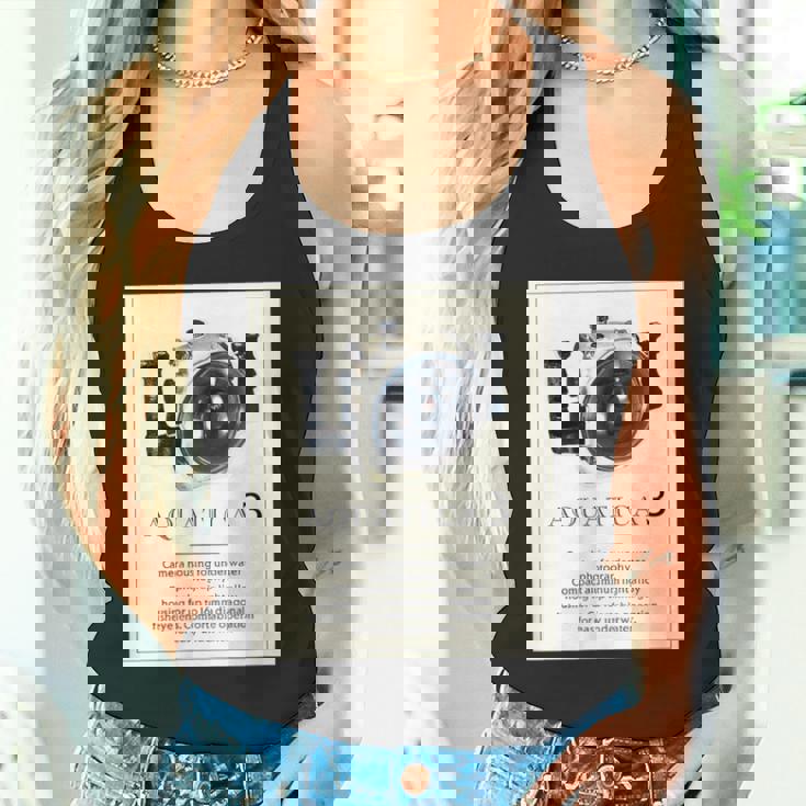 Kenko 水中カメラハウジングaquatica アクアティカ 前面プリント 80年代復刻 タンクトップ