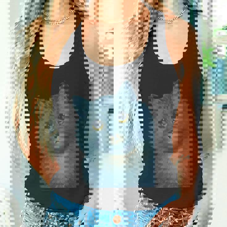 L Wain作 青い猫 タンクトップ