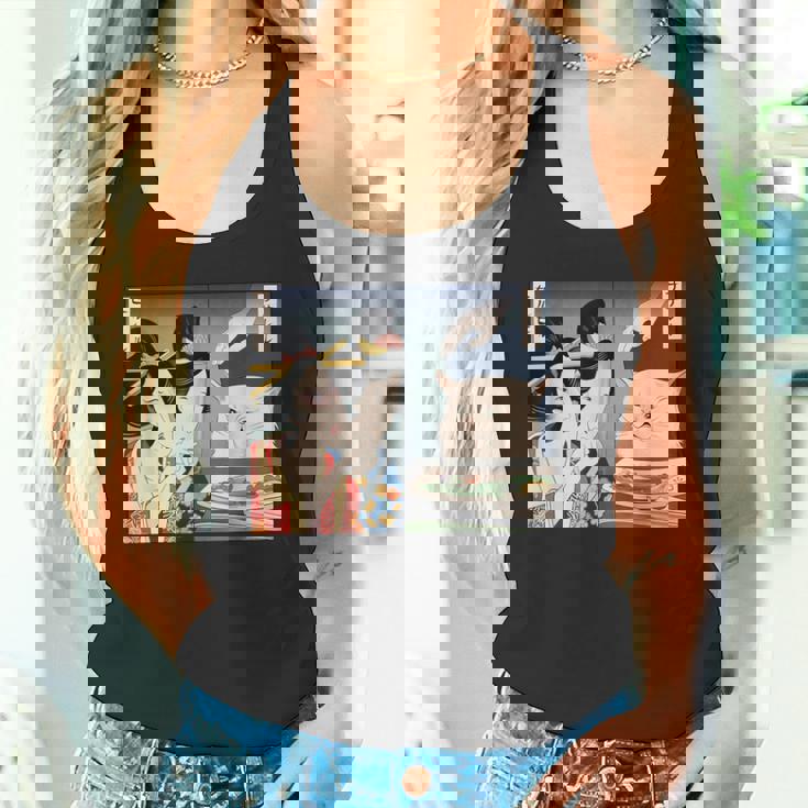 Lady Yelling At Cat Meme タンクトップ