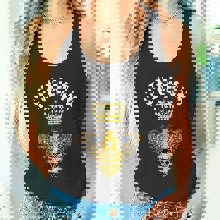 Lennon Name Lennon 誕生日プレゼント 女王冠 蜂 レノン タンクトップ