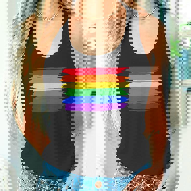 Lgbt ハートにレインボーフラッグ タンクトップ