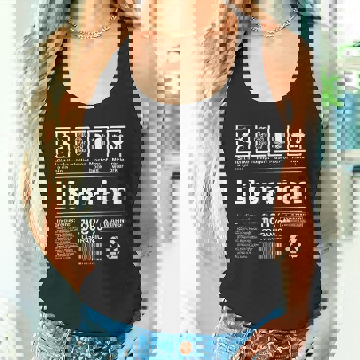 Librarian 面白い図書館ギフト タンクトップ