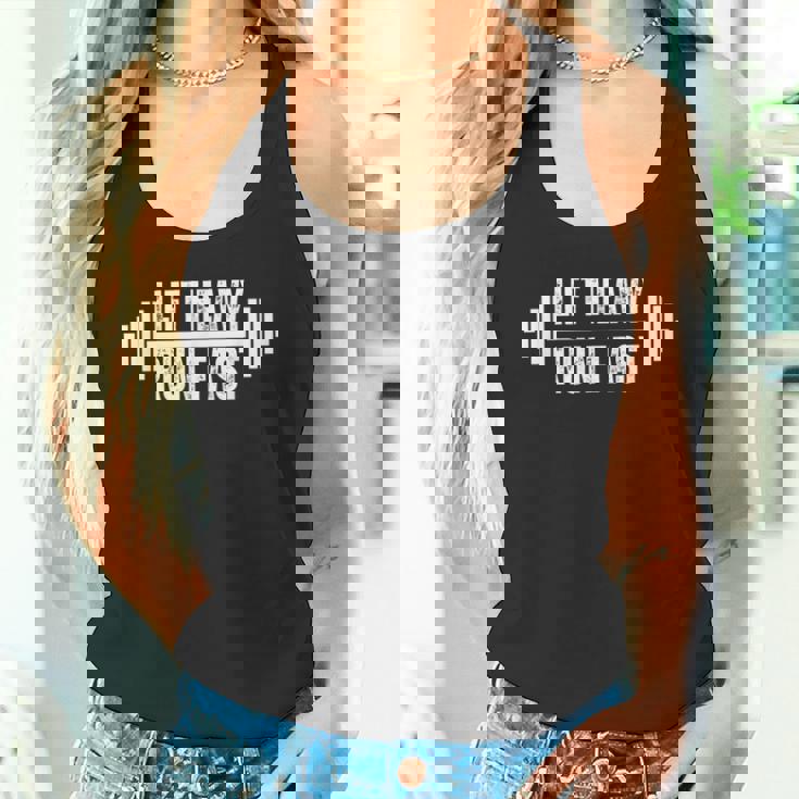 Lift Heavy Run Fast ウェイトリフターランナー ヴィンテージジムワークアウト タンクトップ