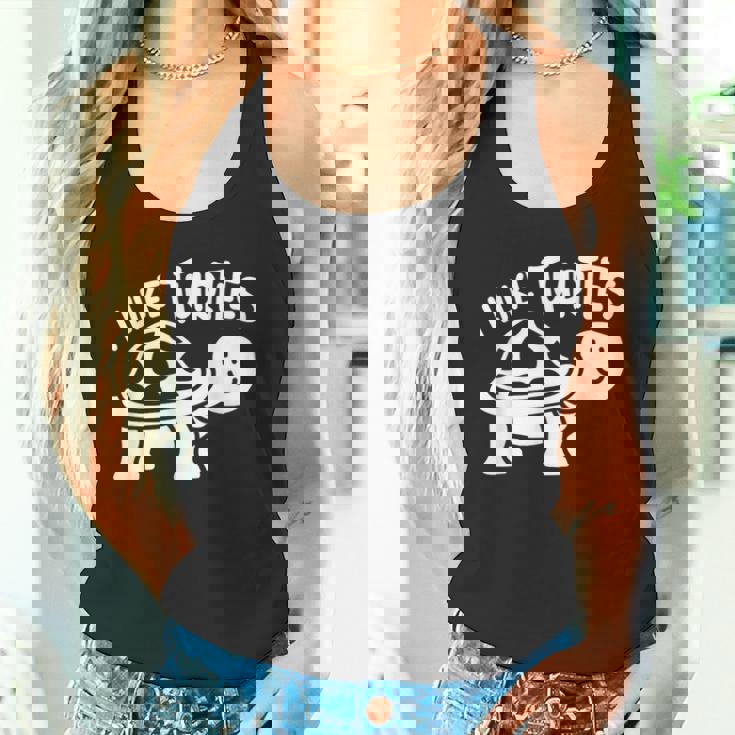 I Like Turtles かわいい 亀 愛 亀 海 動物 好き タンクトップ