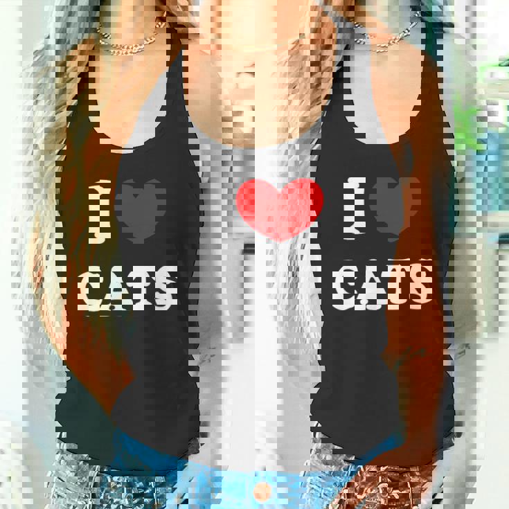 I Love Cats I Heart Cats タンクトップ