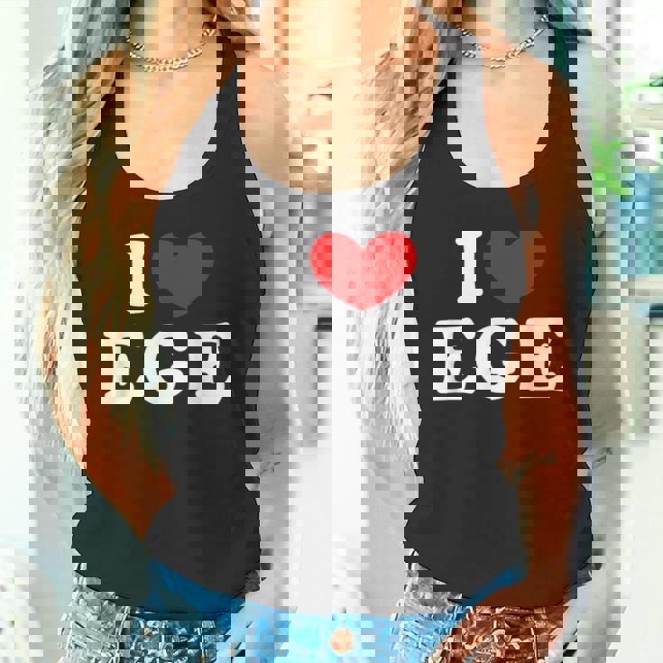 I Love Ege 私は愛する Ege タンクトップ