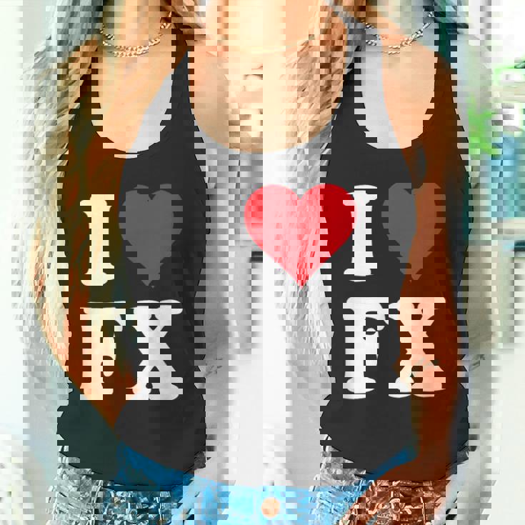 I Love Fx イニシャル I Heart FX 名前 F X タンクトップ