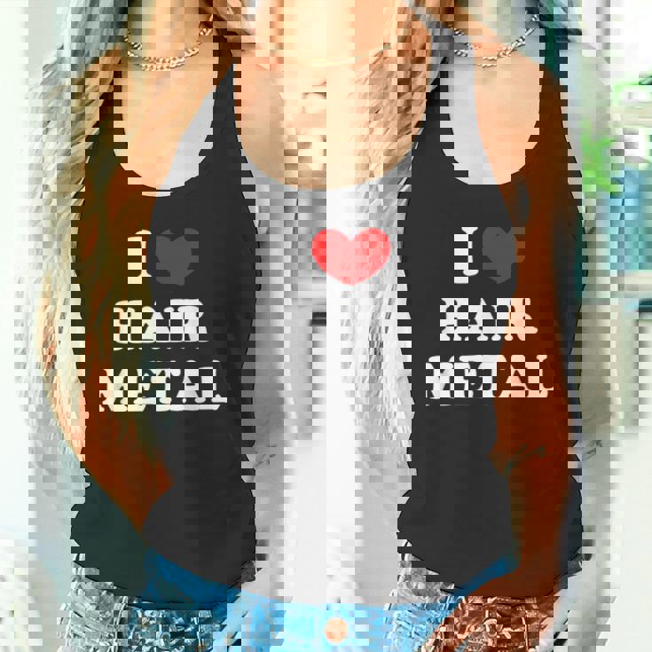 I Love Hair Metal I Heart Hair Metal タンクトップ