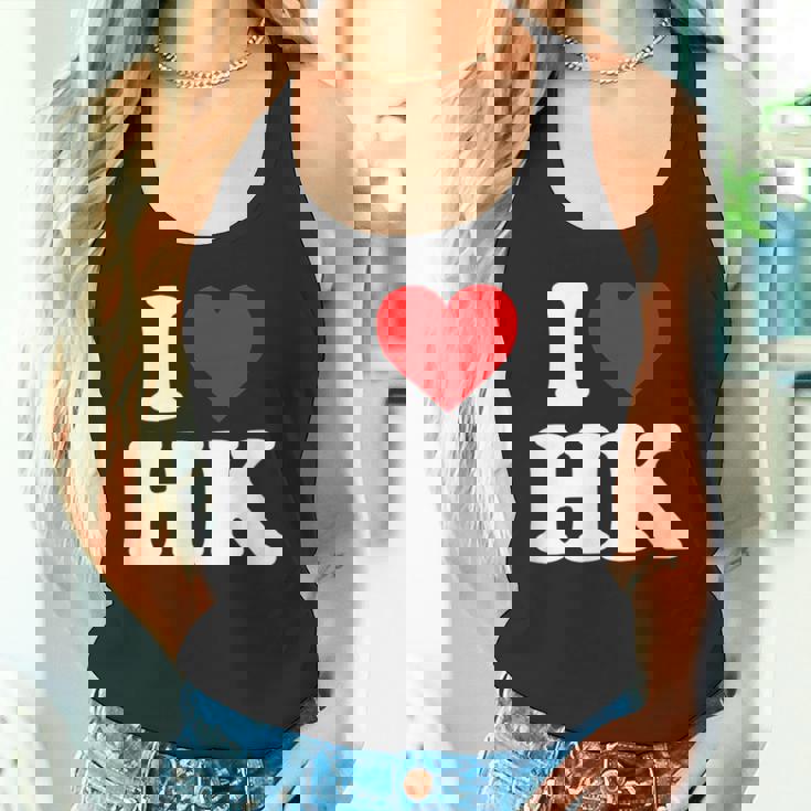 I Love Hk Heart Hong Kong タンクトップ