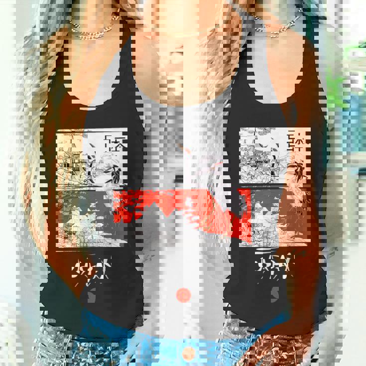 I Love Japan Culture Enjoy Cool Japan Red-Crowned Crane タンクトップ