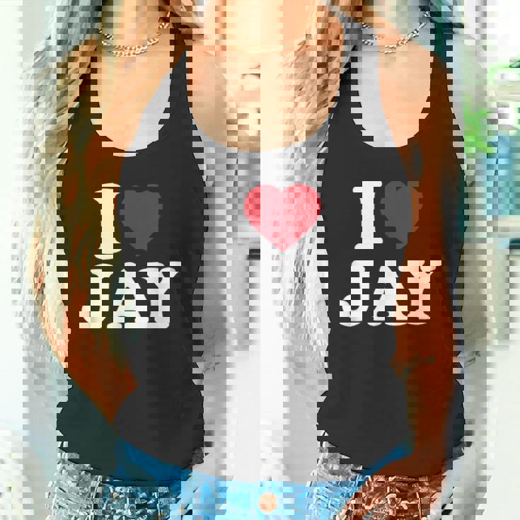 I Love Jay I Heart Jay レッドハート タンクトップ