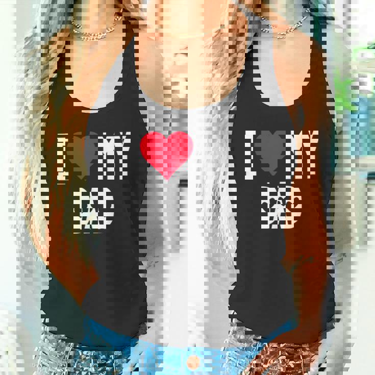 I Love My Dad シャツ I Heart Dad Love Dad タンクトップ