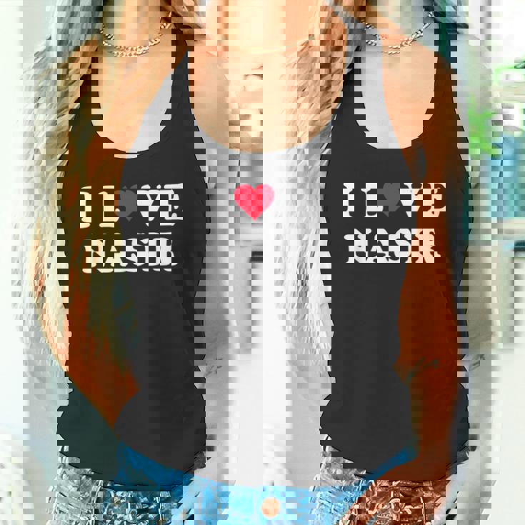 I Love Nasir マッチング ガールフレンド&ボーイフレンド ナシル名 タンクトップ