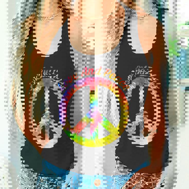 Love Peace 60年代70年代ヒッピーコスチューム Love Peace タンクトップ